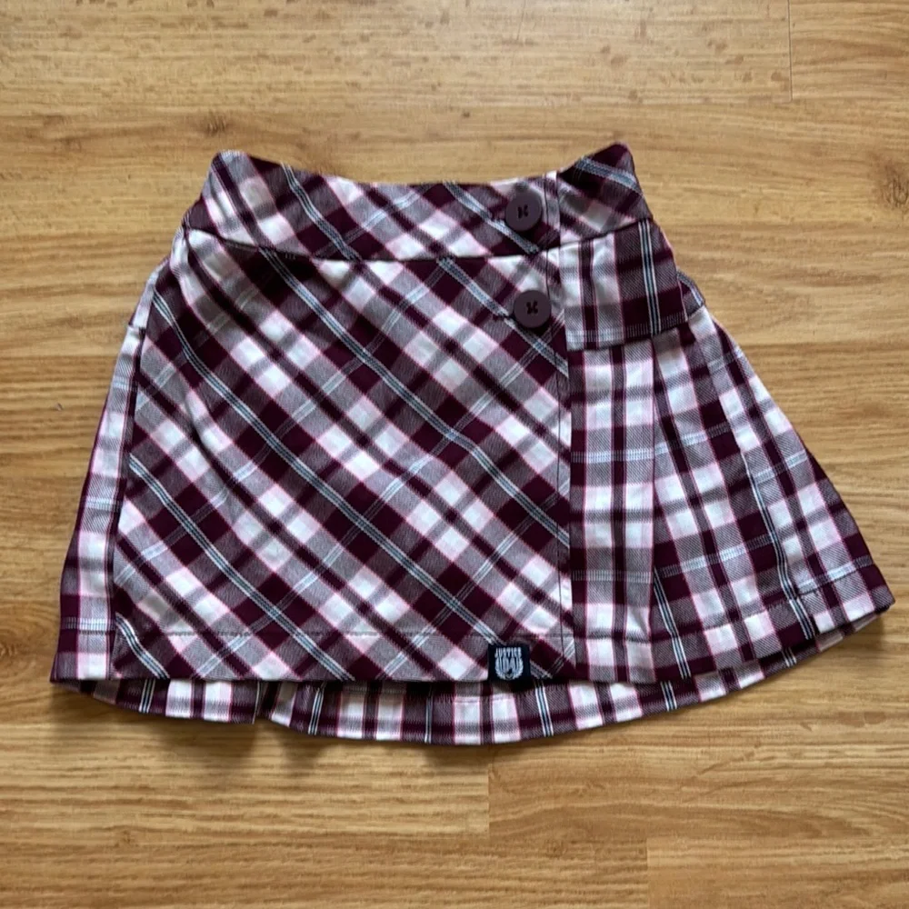 Justice Plaid A-Line Skort - size XS